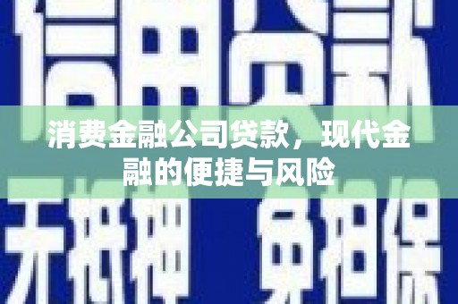 卫辉消费金融公司贷款，现代金融的便捷与风险