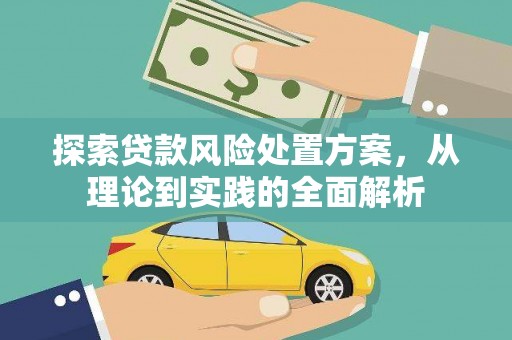 卫辉探索贷款风险处置方案，从理论到实践的全面解析