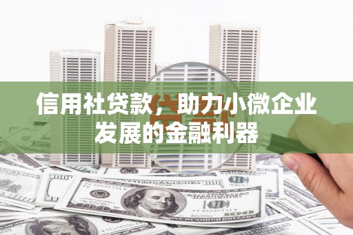 卫辉信用社贷款，助力小微企业发展的金融利器