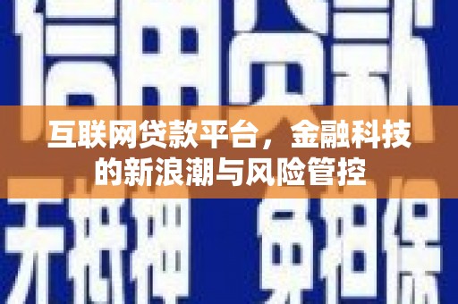 卫辉互联网贷款平台，金融科技的新浪潮与风险管控