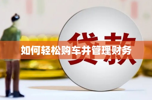卫辉如何轻松购车并管理财务