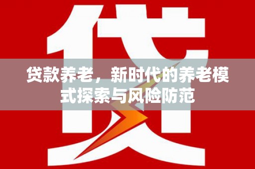 卫辉贷款养老，新时代的养老模式探索与风险防范